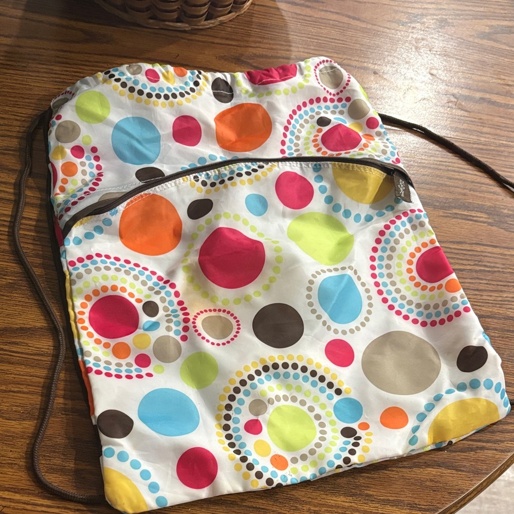 Thirty-One Multicolor Dot Drawstring Bag